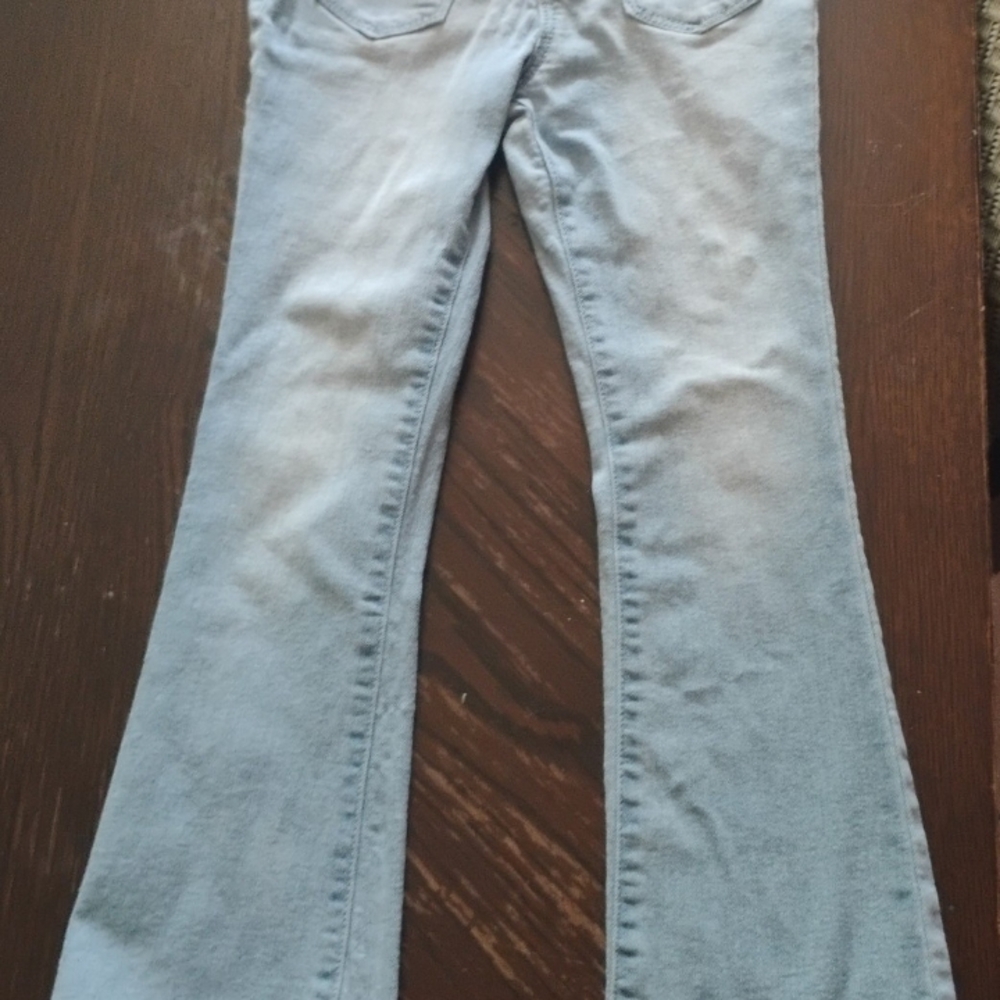 Girls Light Blue Flared Jeans